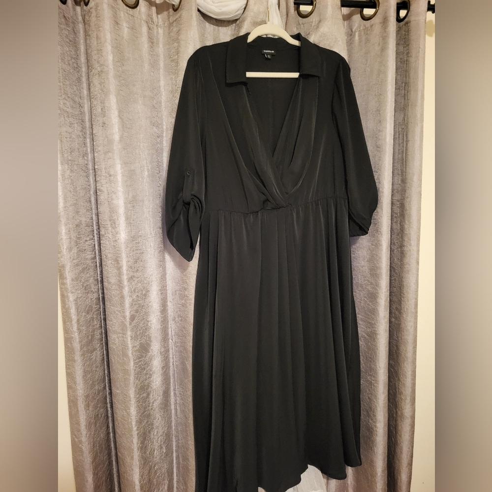 Torrid Faux Wrap Shirt Dress
